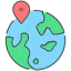 Earth globe icon 64x64