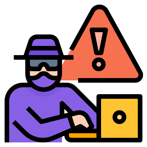 Cyber attack icon