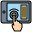 Touch screen phone icon 64x64