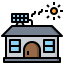 Solar house icon 64x64