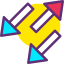 Diagonal arrows icon 64x64