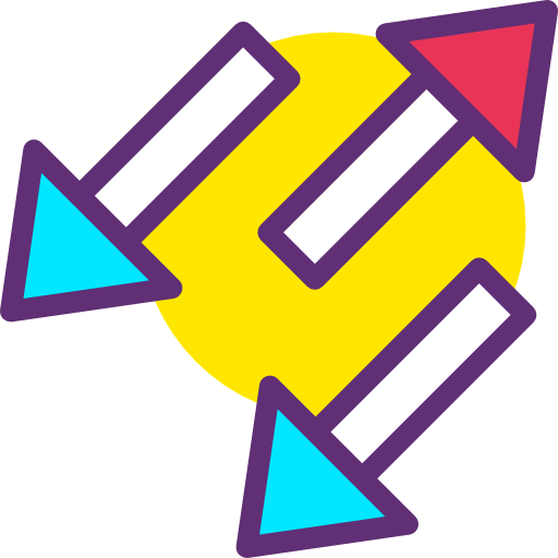 Diagonal arrows ícono