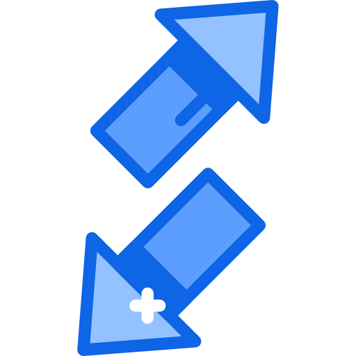 Diagonal arrows icon
