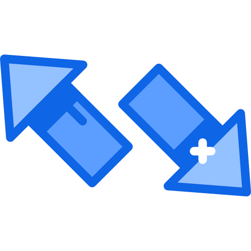 Diagonal arrows icon