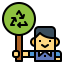 Recycle sign icon 64x64