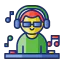 Male disc jockey アイコン 64x64