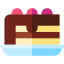 Birthday cake piece icon 64x64