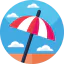 Sun umbrella icon 64x64