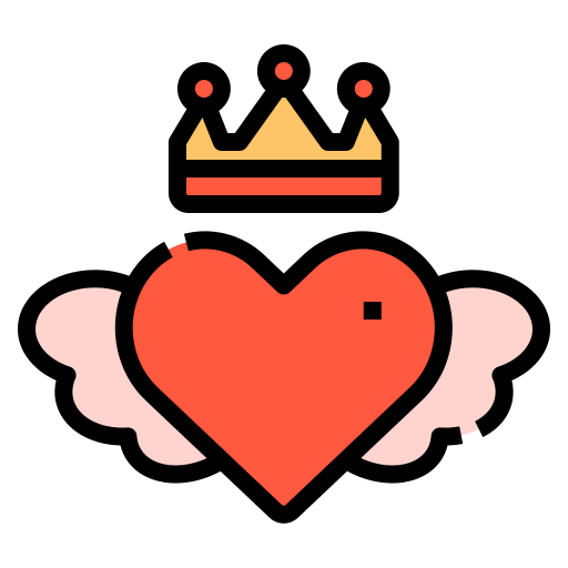 Heart wings icon