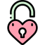 Heart lock icon 64x64