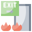 Emergency exit icon 64x64