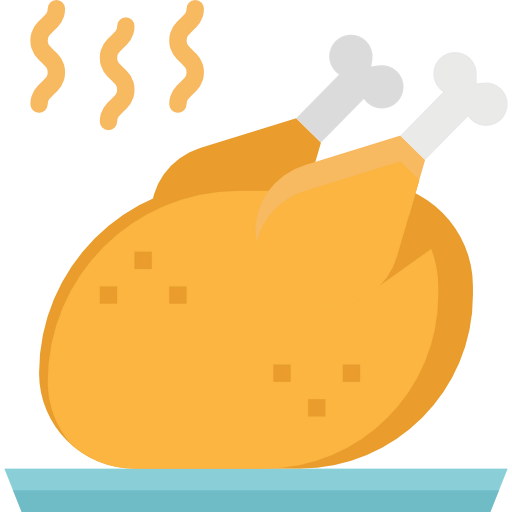 Roast chicken icon