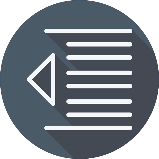 Left indentation icon