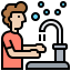 Hand washing icon 64x64