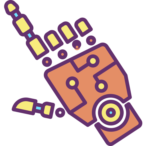 Robotic hand ícono