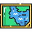 World map icon 64x64