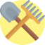Gardening tools icon 64x64