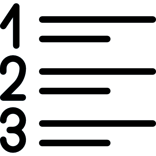 Number list Symbol