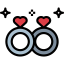 Wedding rings icon 64x64