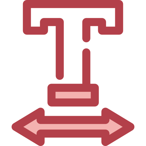 Text width icône