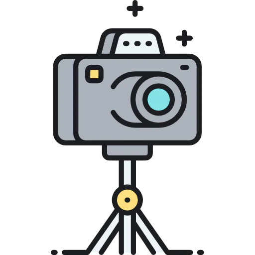 Camera tripod icon