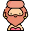 Bearded woman icon 64x64