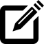 Edit interface symbol of a pencil on a square outline paper 图标 64x64