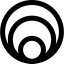 Three circles of different sizes one inside other icon 64x64