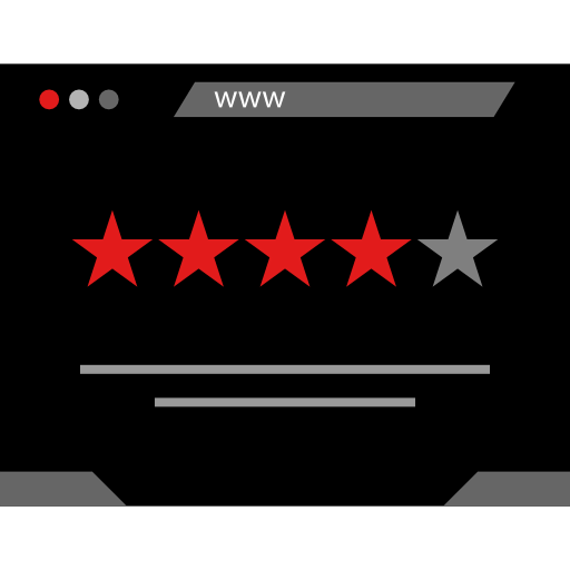 Web rating ícono