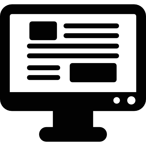Monitor with Text icon