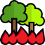 Forest fire icon 64x64