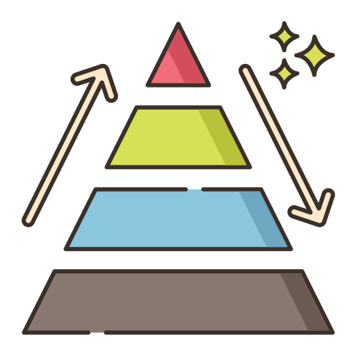 Pyramid chart icon