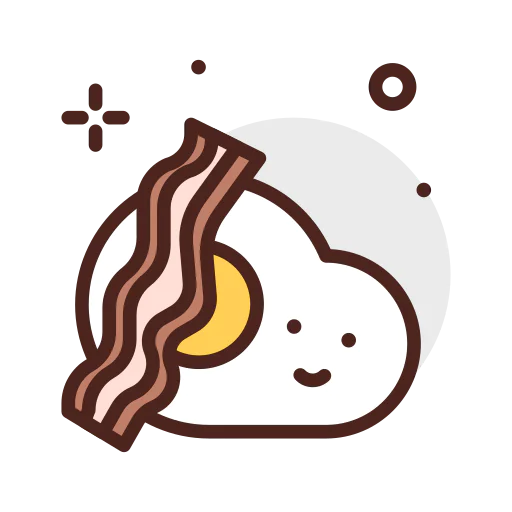 Egg and bacon icon