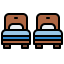 Twin beds icon 64x64