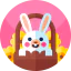 Easter bunny icon 64x64