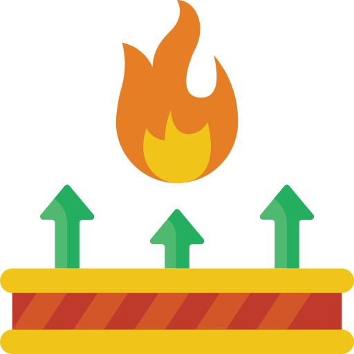 Flameproof fabric icon