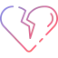 Broken heart icon 64x64