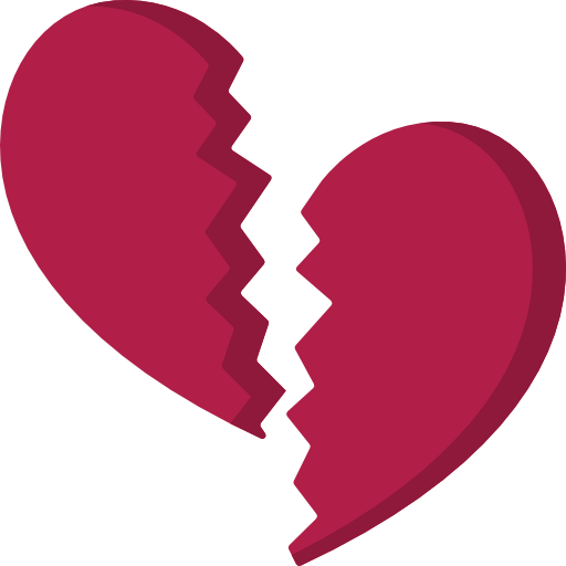 Broken heart icon