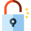 Open padlock icon 64x64