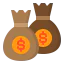 Money bags icon 64x64