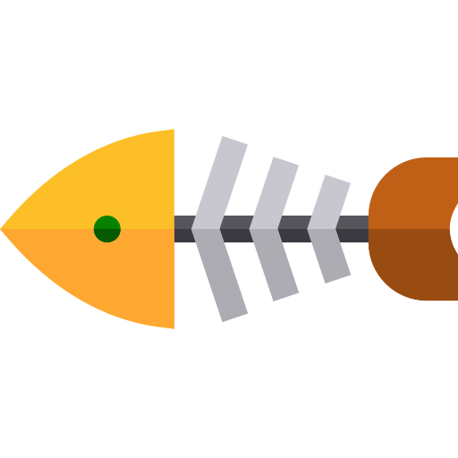 Fish skeleton icon
