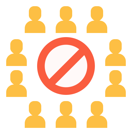Avoid crowds icon
