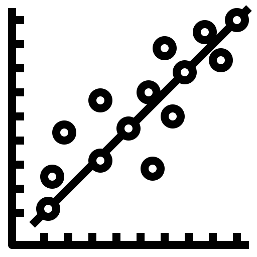 Linear regression ícono