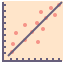 Линейная регрессия иконка 64x64