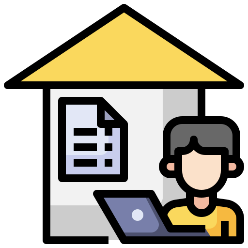 Working at home icon