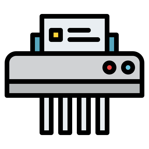 Paper shredder Ikona