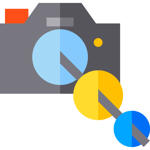 Camera lens ícono