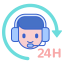 24 hours support icon 64x64