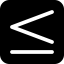 Is less than or equal to icon 64x64
