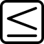 Is less than or equal to icon 64x64
